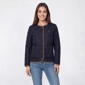 Womens Nautica Long Sleeve Solid Quilted Barn Jacket - image 1