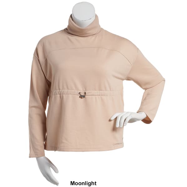 Womens Nine West Active Fleece Cinched Waist Pullover Top