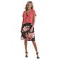 Womens Perceptions Short Sleeve Tie Jacket with Print Dress - image 1