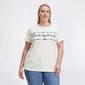 Plus Size Bonnie Evans Short Sleeve Horizontal Floral Tee - image 1