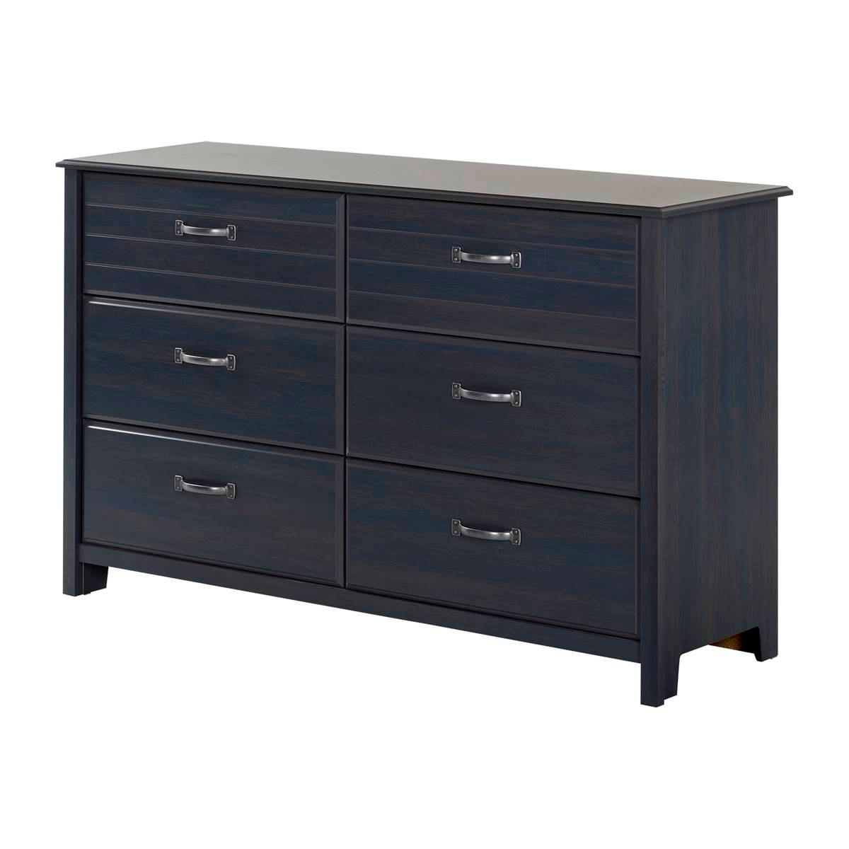 South Shore Asten Blueberry 6-Drawer Double Dresser