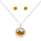 November Mini Birthstone Shaker Necklace & Earring Set - image 1