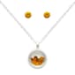 November Mini Birthstone Shaker Necklace & Earring Set - image 1