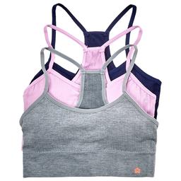 Girls Limited Too™ 3pk. Seamless Marled/Solid Racerback Bras