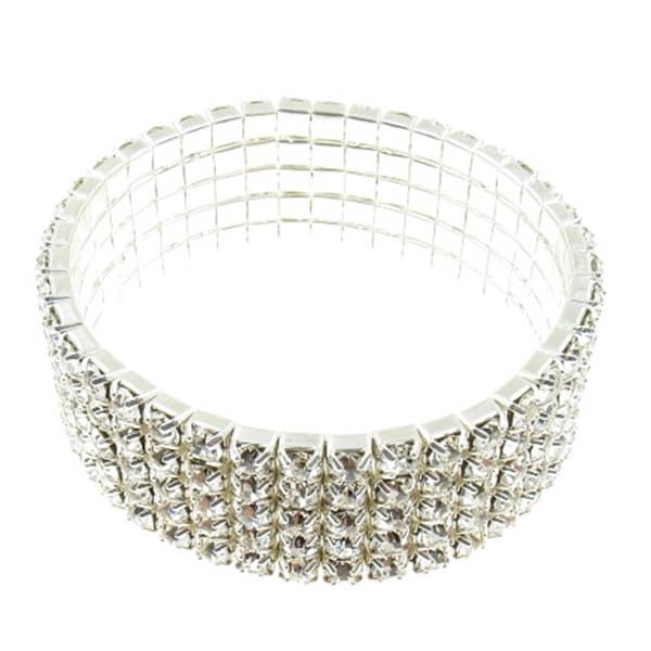 Rosa Rhinestones Rhinestone Statement Bracelet - image 