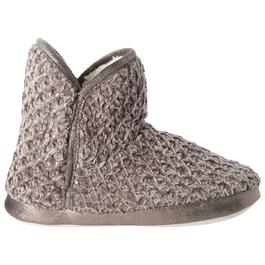 Womens Capelli New York Chenille Knit Boot Slippers