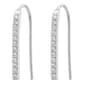 Marsala CZ Sterling Silver Linear Drop Earrings - image 1