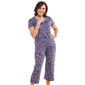 Plus Size Karen Neuburger Short Sleeve Ditsy Capri Pajama Set - image 1