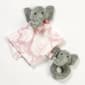 Lila & Jack Elephant Floral Lovey & Rattle Set - image 1