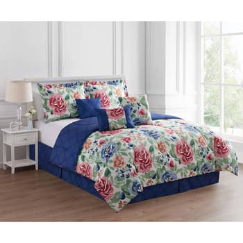 Ashley Cooper™ 7pc. Watercolor Roses Reversible Comforter Set - Boscov's