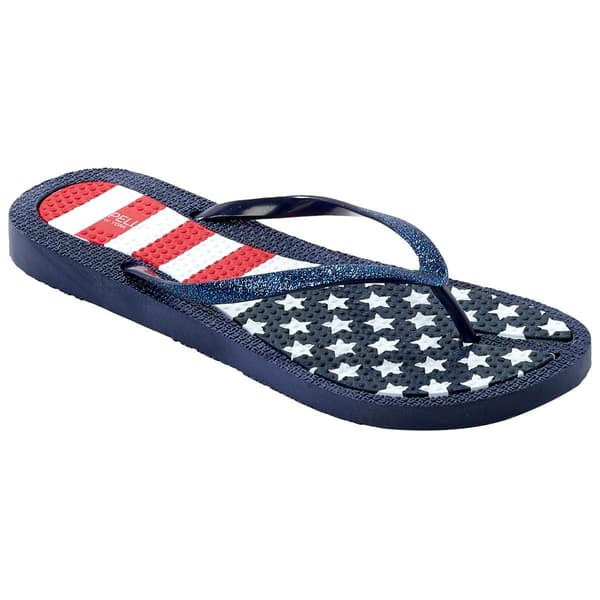 Womens Capelli New York Stars Stripes Flip Flop Sandals - image 