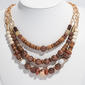Ashley Cooper(tm) 3-Row Leopard & Wood Beads Layered Necklace - image 1