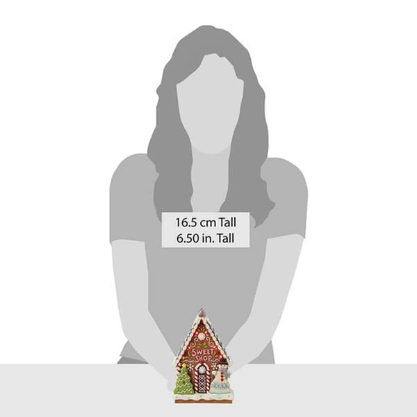 Jim Shore Gingerbread LED Sweet Shop Christmas Figurine