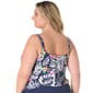 Plus Size Beach House Jungle Blouson Tankini Swim Top - image 2
