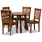 Baxton Studio Rava Walnut Brown Finished Wood 5pc. Dining Set - image 1