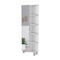 FM FURNITURE Los Angeles White Linen Cabinet w/ Mirror - image 1