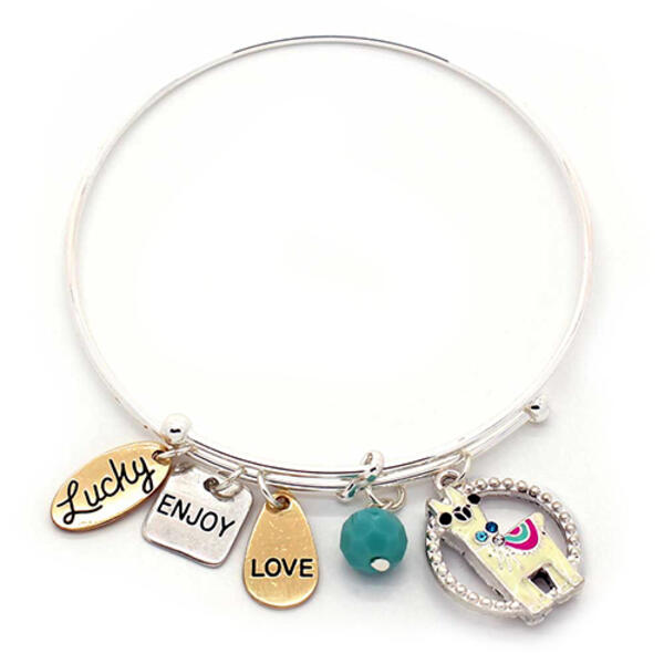 Symbology Gold & Silver Tone Llama Charm Bracelet - image 