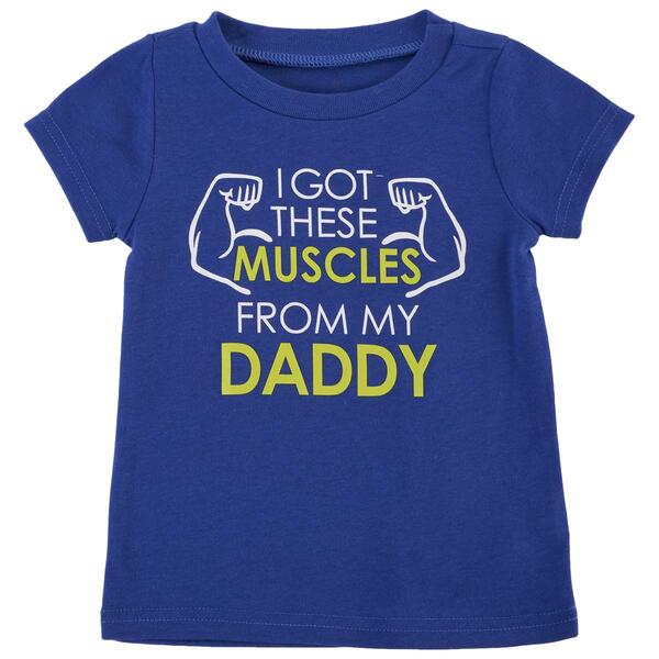 Toddler Boy Start Up Kids&#40;R&#41; Muscles From Dad Tee - image 