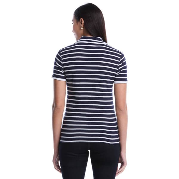 Womens Rafaella® Short Sleeve Contrast Trim Stripe Polo