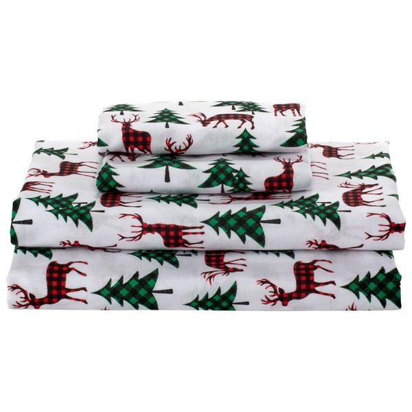 Ashley Cooper(tm) Reindeer Check Flannel Sheet Set - image 