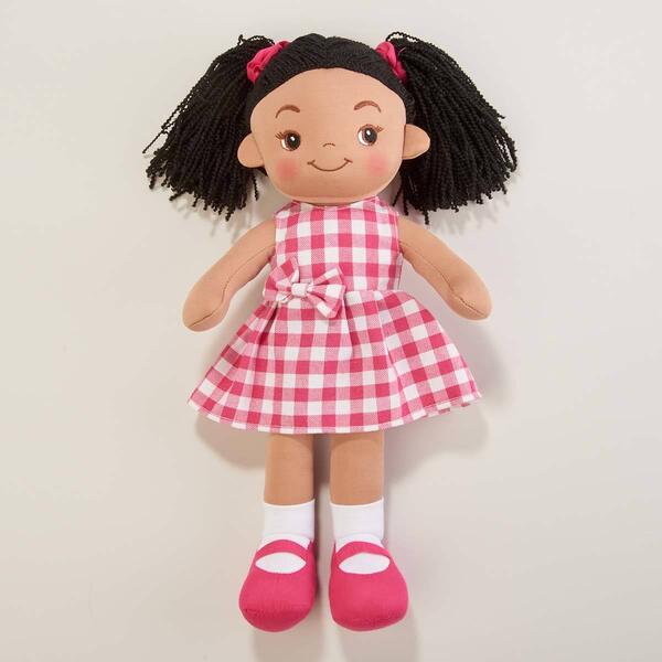 Little Sweethearts by Linzy Crystal Girl of Color Yarn Hair Doll - image 