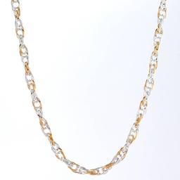 Design Collection 18in. Two-Tone Interlock Necklace