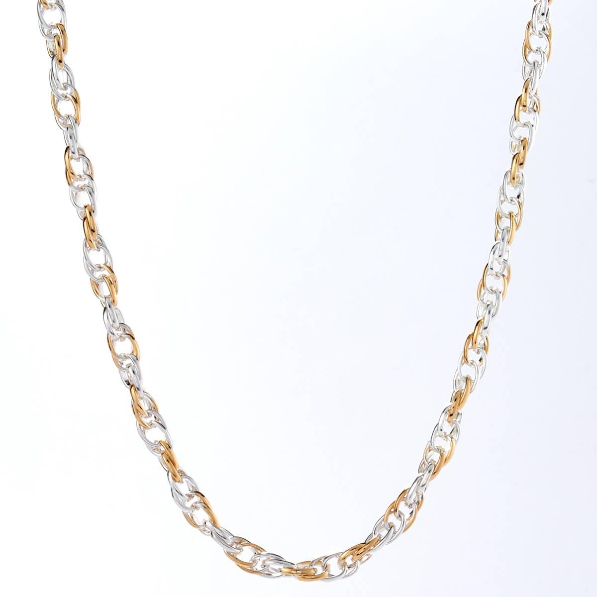Design Collection 18in. Two-Tone Interlock Necklace