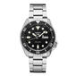 Mens Seiko 5 Stainless Steel & Black Sports Watch - SRPD55 - image 1
