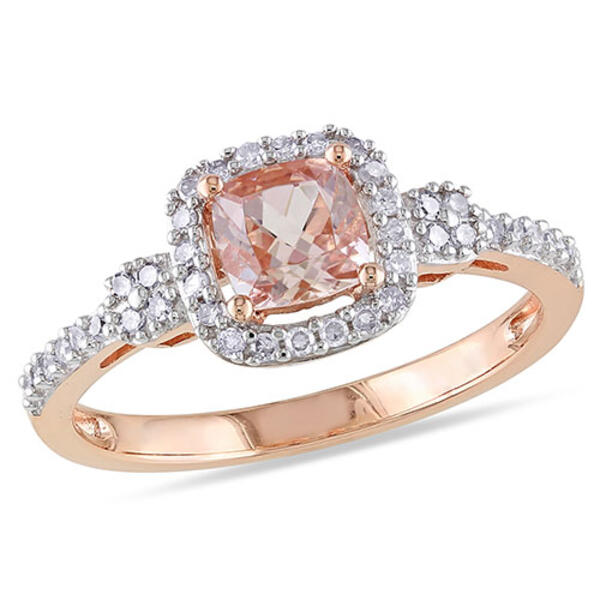 Gemstone Classics&#40;tm&#41; 10kt. Rose Gold 1/6ctw. Diamond Ring - image 