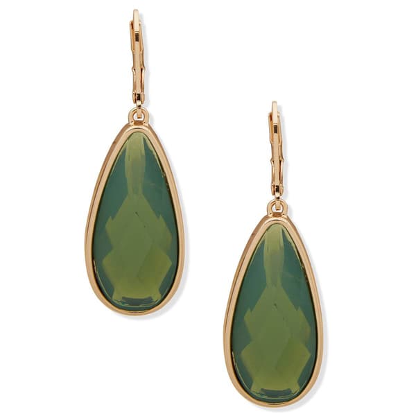Nine West Gold-Tone Erinite Teardrop Leverback Earrings - image 