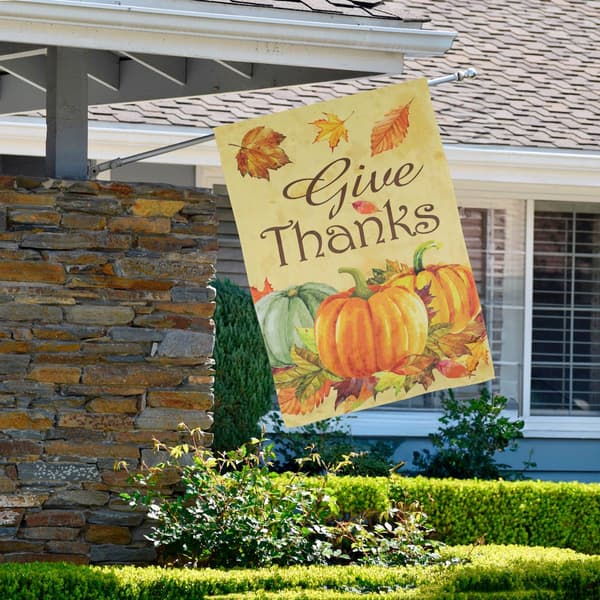 Northlight Seasonal Give Thanks Autumn Harvest Garden Flag