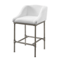 HH2 Home Dillon Low Profile Wingback White Counter Height Stool - image 3