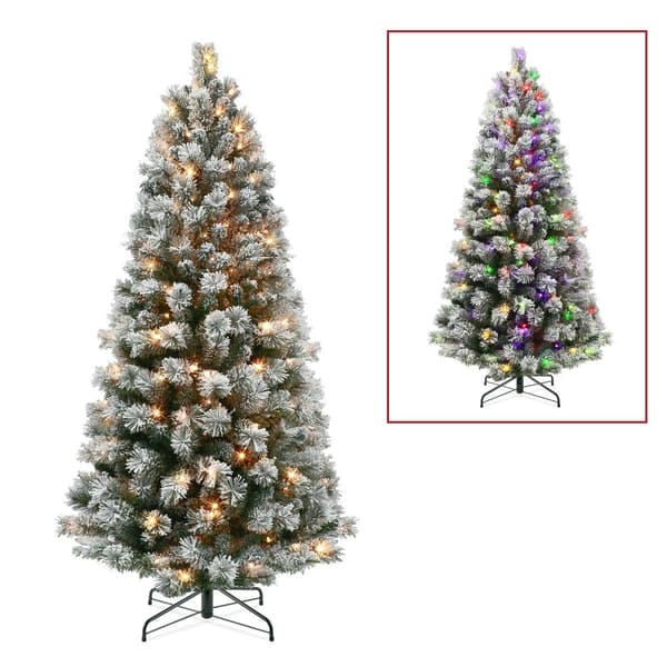 Puleo International 6ft. Pre-Lit Spruce Christmas Tree - image 