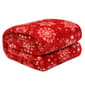 Kathy Ireland Red Snowflakes Holiday Plush Flannel Throw Blanket - image 1