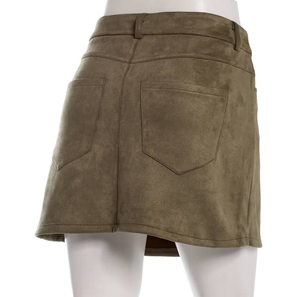 Juniors Jolie & Joy Faux Suede Mini Skirt With Pockets