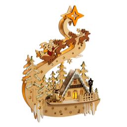 Kurt S. Adler 11.8in. Light Up Wooden Christmas Village