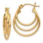 Gold Classics(tm) 14kt. Yellow Gold Triple Hoop Earrings - image 1