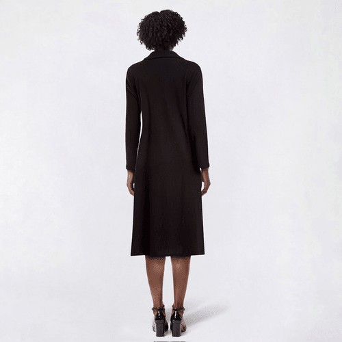 Womens Harper 241 Long Sleeve Rib Knit Midi Shirtdress