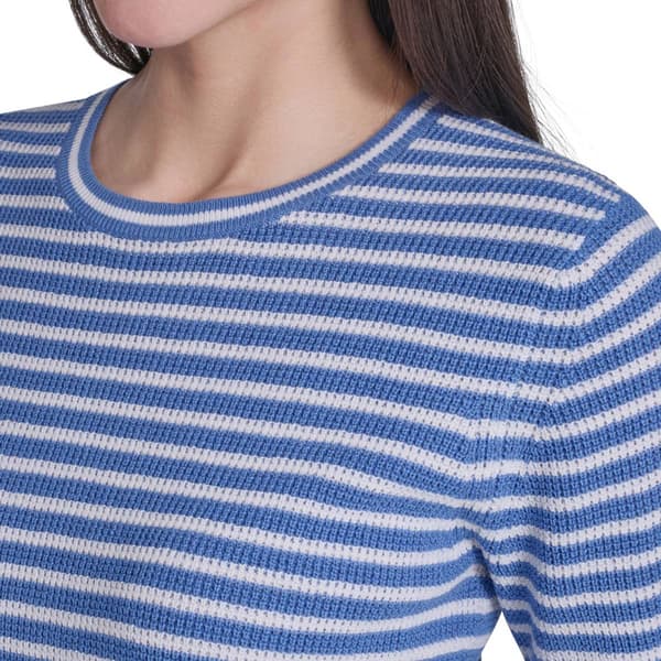 Womens Tommy Hilfiger Short Sleeve Crew Neck Stripe Sweater