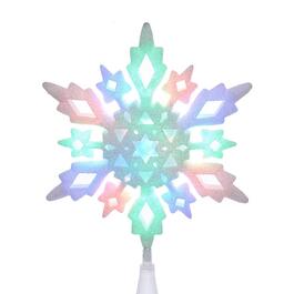 Kurt Adler 10in. Multi-Colored LED Glitter Snowflake Treetop