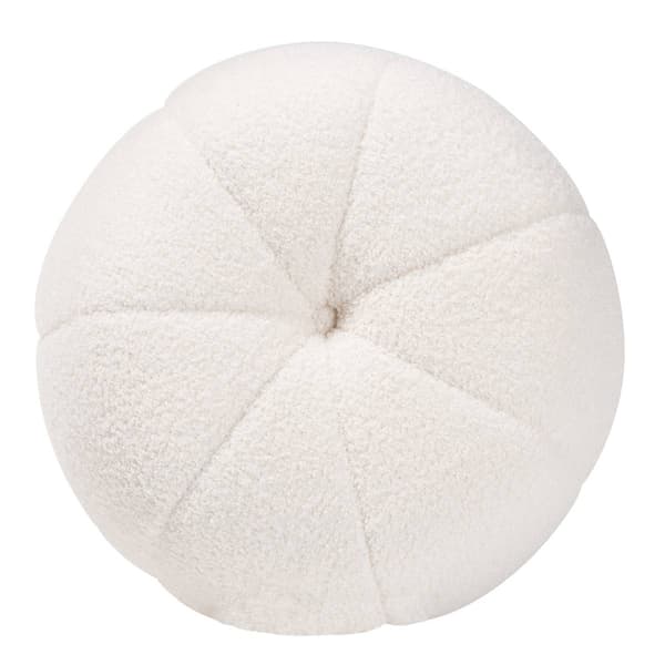 Baxton Studio Raelynn Modern Ivory Boucle Upholstered Ottoman