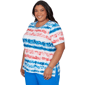 Plus Size Alfred Dunner Lady Liberty Americana Tie Dye Blouse - image 3
