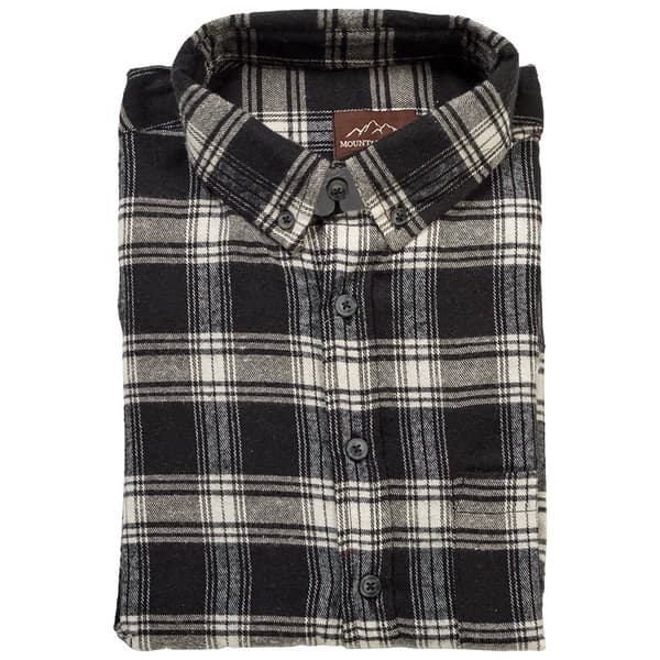 Mens Big &amp; Tall Mountain Ridge(R) Flannel Shirt - Black/White - image 