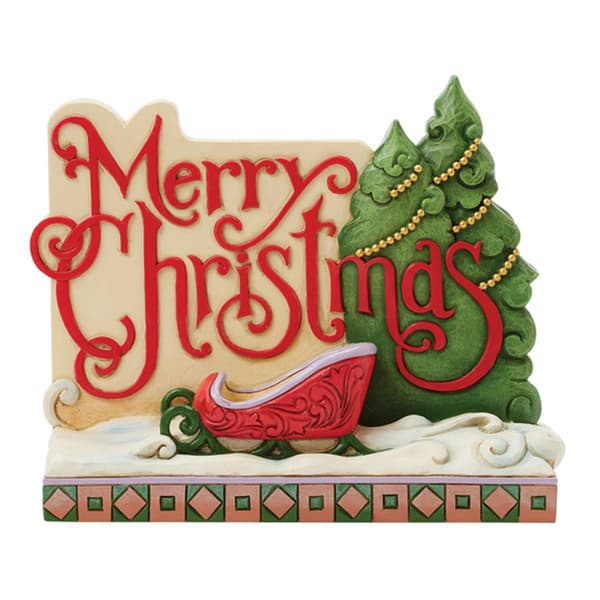 Jim Shore Christmas at the Lodge Merry Christmas Figurine