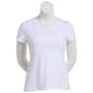 Womens Calvin Klein Performance Carbon Peach V-Neck Tee - image 1