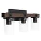 Lalia Home Farmhouse Rustic Wood Look 3 Light Bath Vanity - image 3