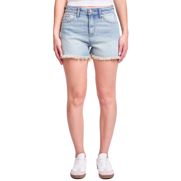 Juniors YMI&#40;R&#41; High Rise A-Line Shorts with Fray Hem - image 