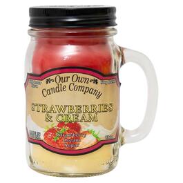 Our Own Candle Co. Strawberry Cream 13oz. Mason Jar Candle