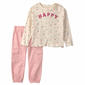 Toddler Girl Carter''s(R) 2pc. Happy Striped Twill Top & Pants Set - image 1