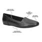 Womens Easy Street Thrill Perf Square Toe Flats - image 8